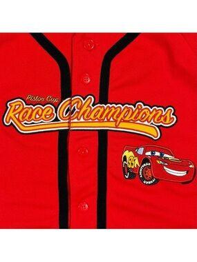 Vintage Cars Lightning McQueen Baseball Jersey Boys Medium Walt Disney World
